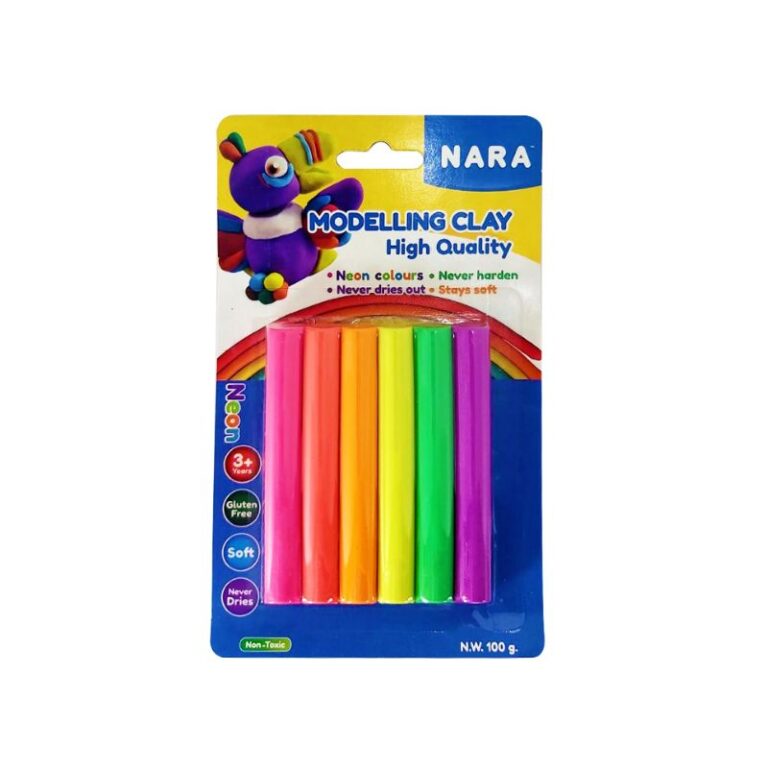 MODELLING CLAY 6 NEON COLOR STICKS 100G