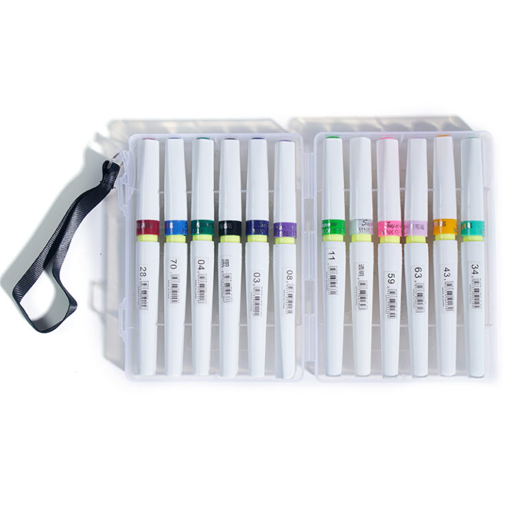 SUPERIOR GLITTER INK BRUSH PEN SET OF 12