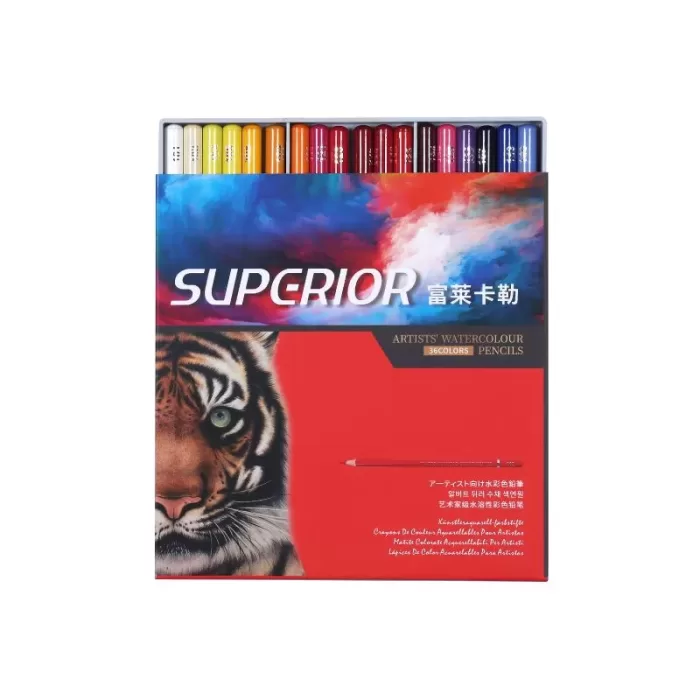 Superior Water Soluble Color Pencil Set Of 36