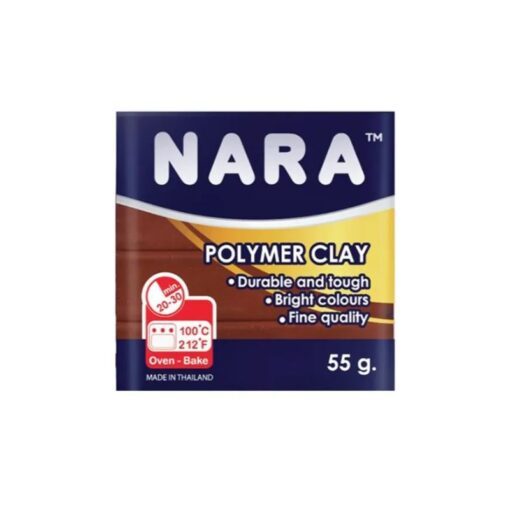 NARA SINGLE COLOR OF POLYMER CLAY SOOT BROWN  55G