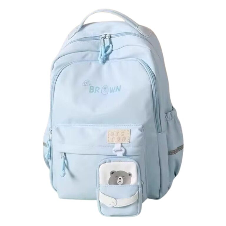 School Teen Backpack Blue Bear