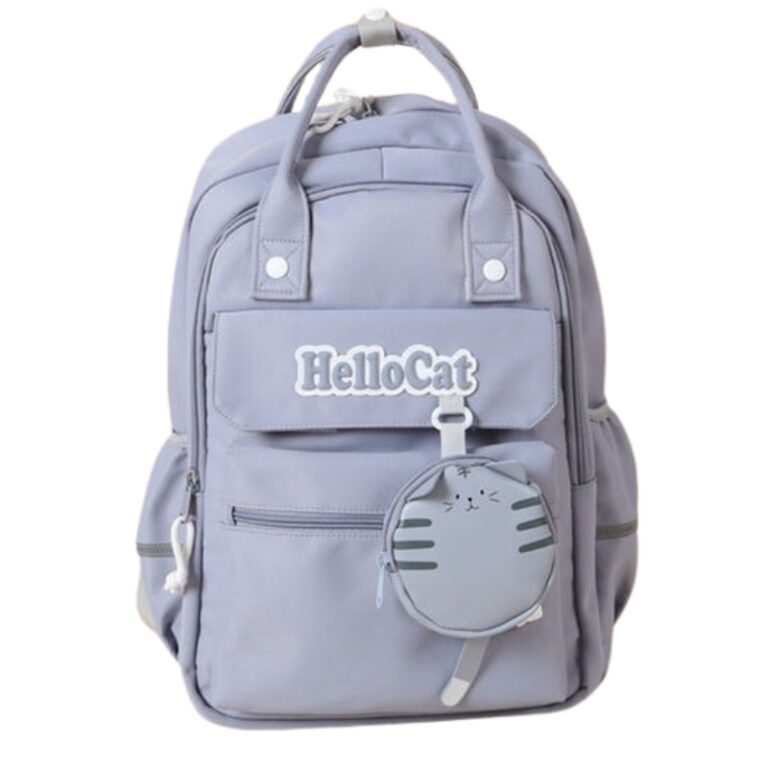 School Teen Backpack Blue Hello Cat