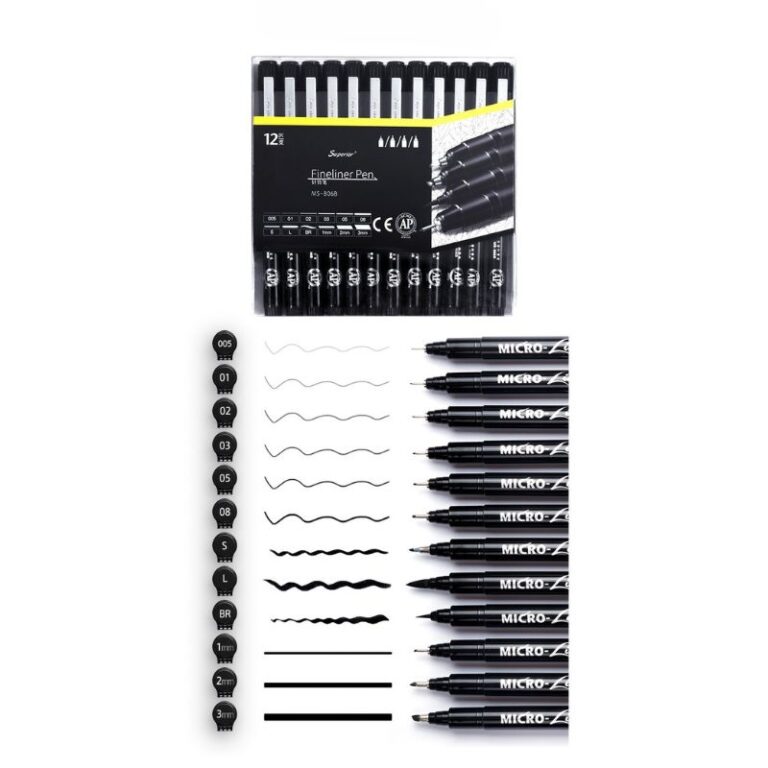 Superior Fine Liner Pen Set of 12