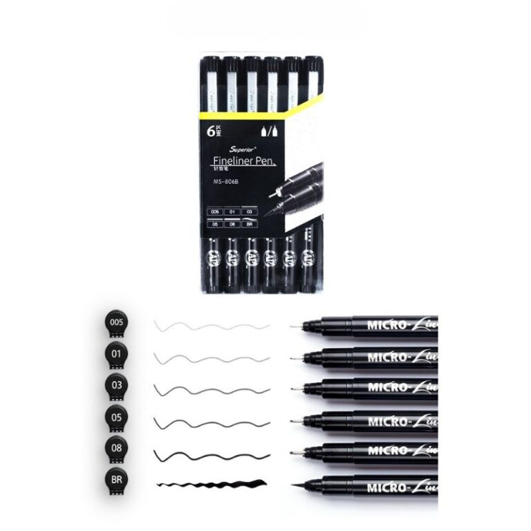 Superior Fine Liner Pen Set of 6