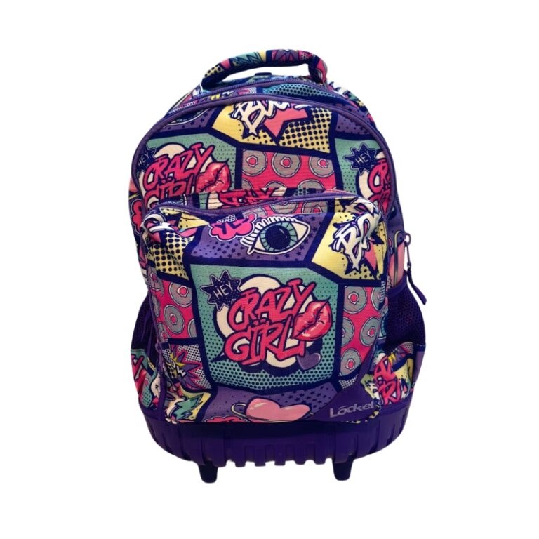 Locker School Kids Trolley Backpack Crazy Girl