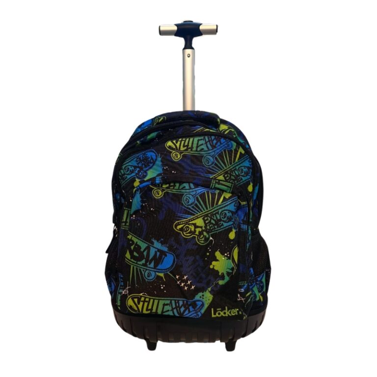 Locker School Kids Trolley Backpack Skateboard