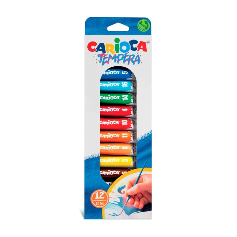 CARIOCA TEMPERA SET OF 12 X 12ML TUBES