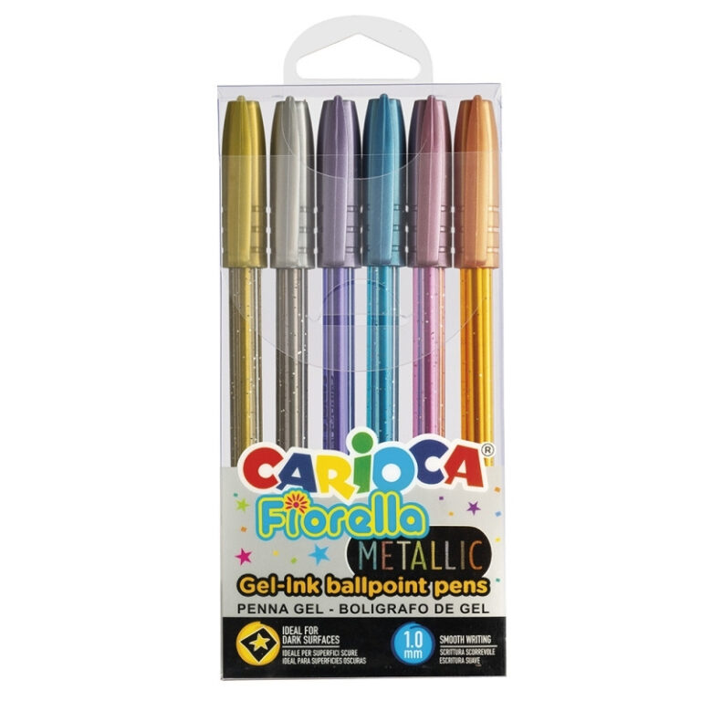 CARIOCA FIORELLA METALLIC GEL PEN SET OF 6