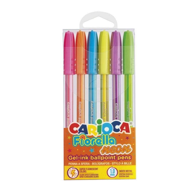 CARIOCA FIORELLA NEON GEL PEN SET OF 6