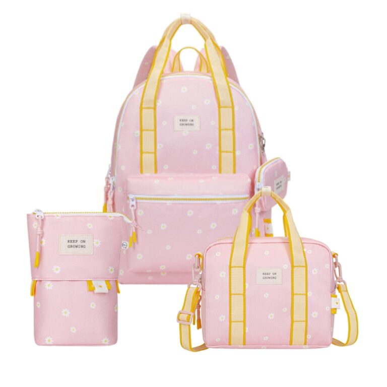 kids School Backpack + Lunch Bag + P.Case  Daisy Large