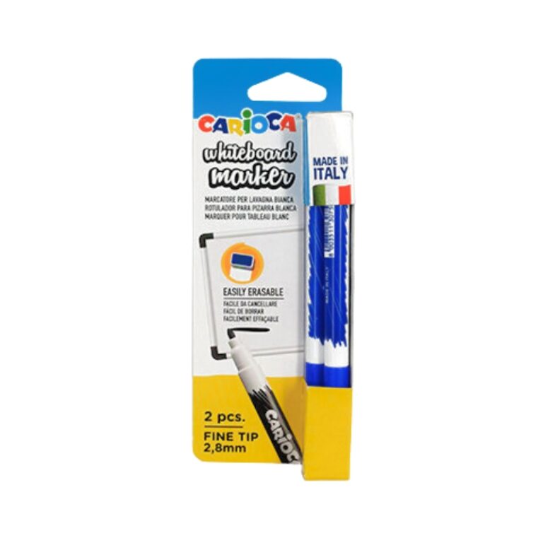 Carioca Whiteboard Marker Finetip Blister/2 Blue