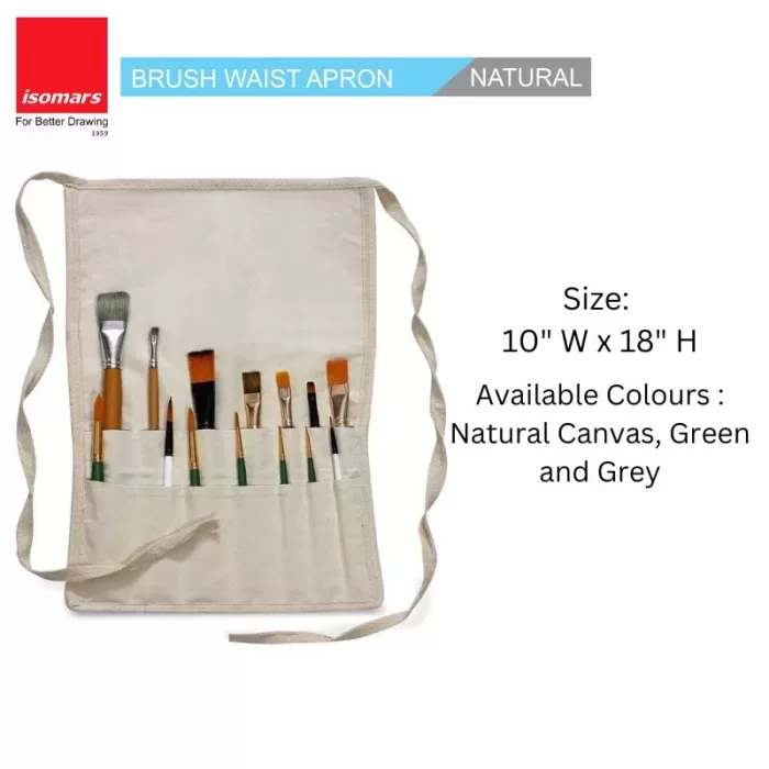 Isomars Brush Waist Apron 10 x 18" Green - Image 2