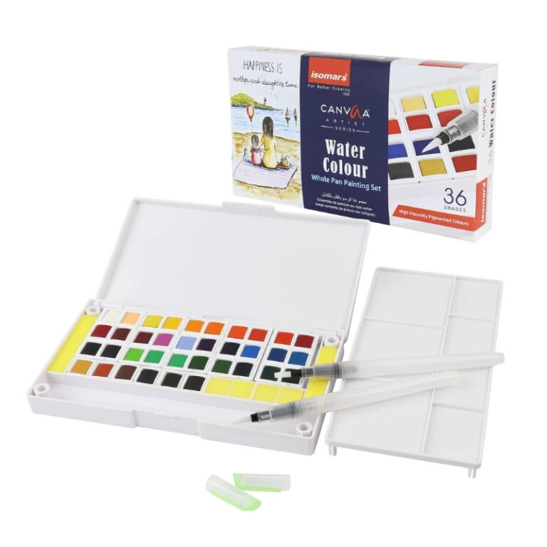 ISOMARS Watercolor Pans Set Of 36 Colors