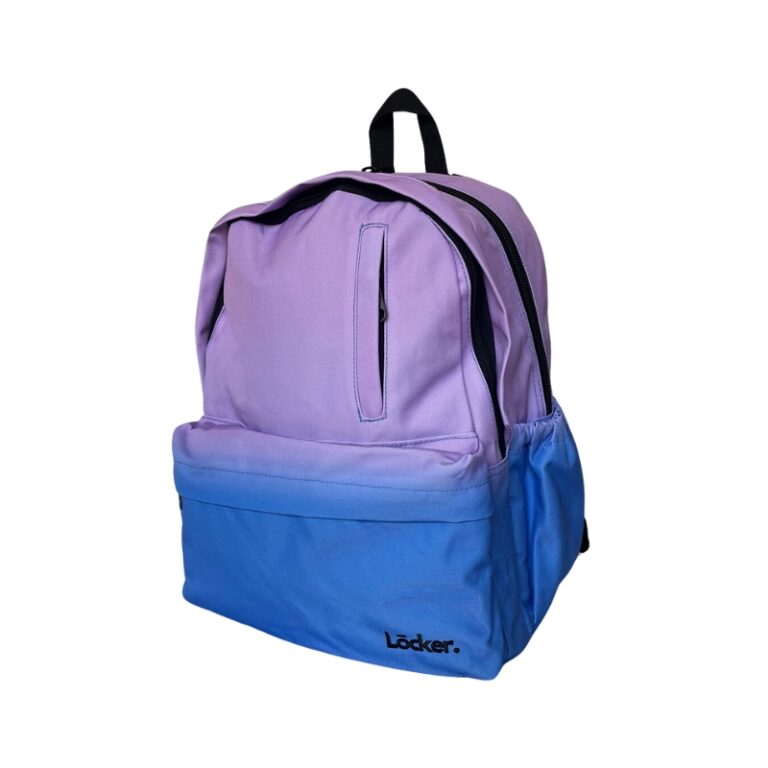 Locker School Backpack Gradient Blue Mauve