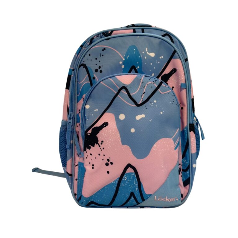 Locker School Kids Backpack Pink Blue