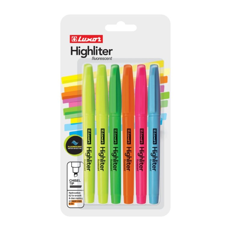 Luxor Highlighter Pen Set Of 6