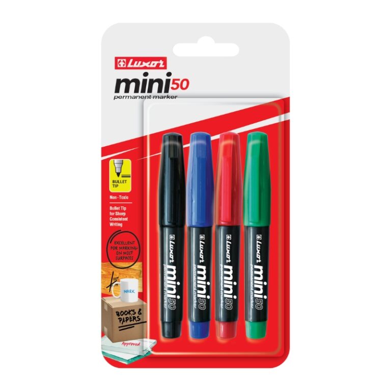 Luxor Mini 50 Permanent Marker Set Of 4