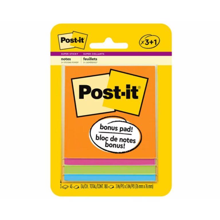 Post-it Super Sticky Note 76*76mm (4 Per Pk)