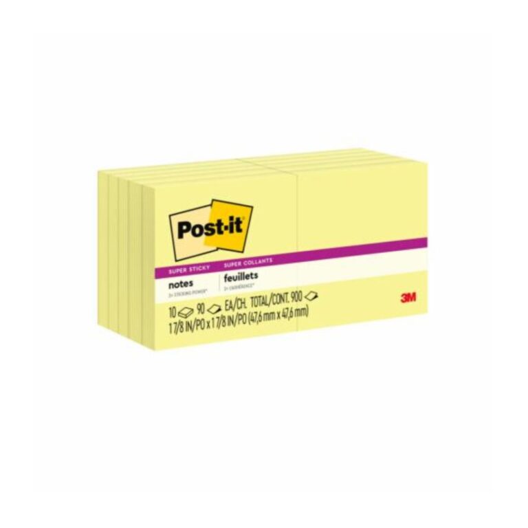 Post-it Super Sticky Notes 47.6*47.6mm Ye (10 Per Pk)