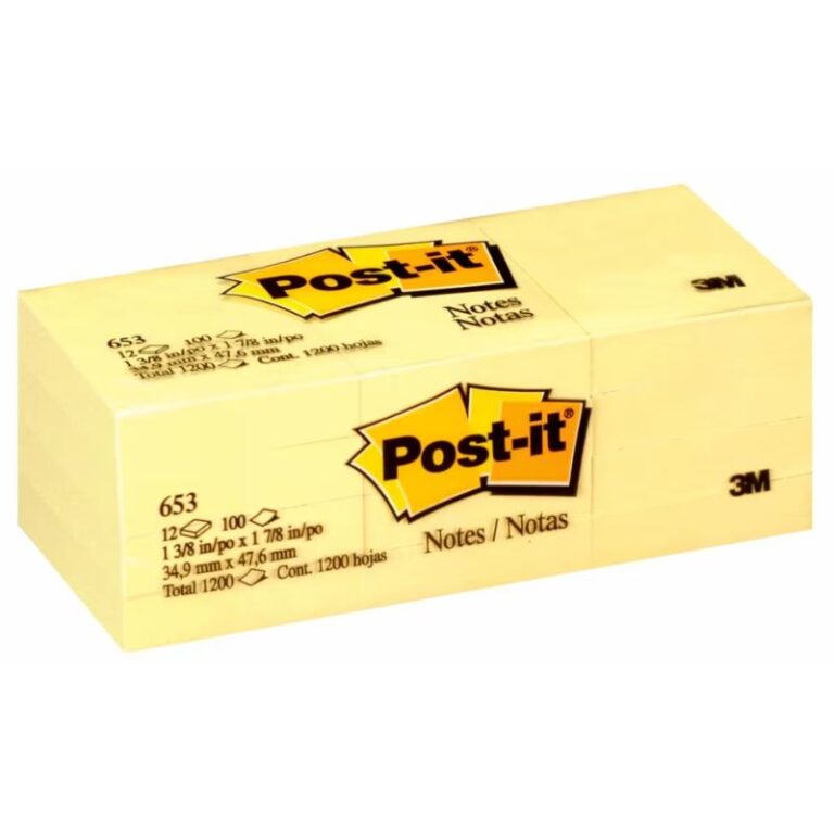 3M 653 Post-it Notes 1.5*2" Pack Of 12