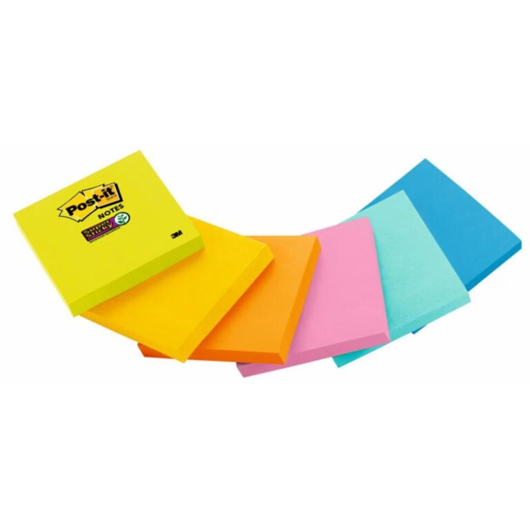 Post-it Super Sticky Notes 76*76mm 90sh Ass