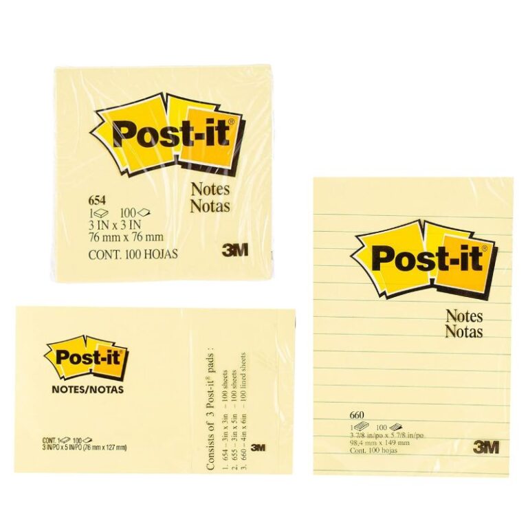 Post-it Sticky Note Pack (654+655+660)