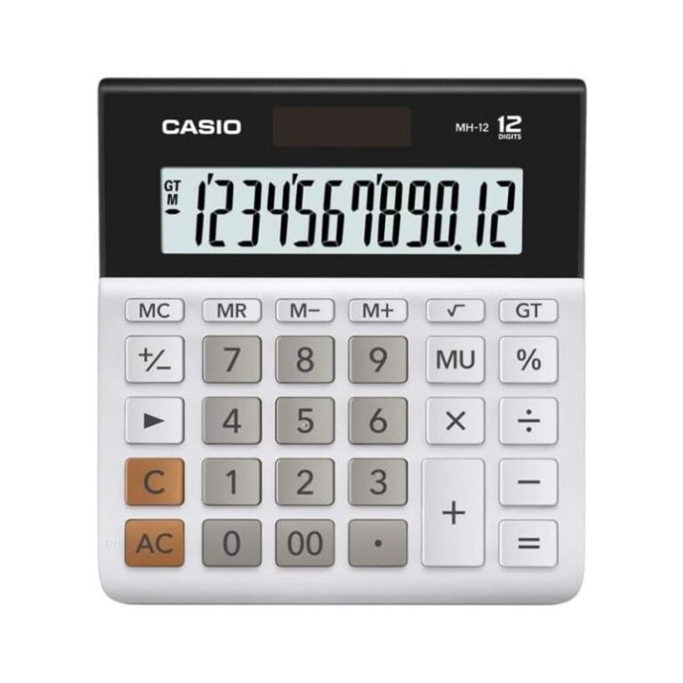 Casio DH-12 Desk Calculator 12 Digits White