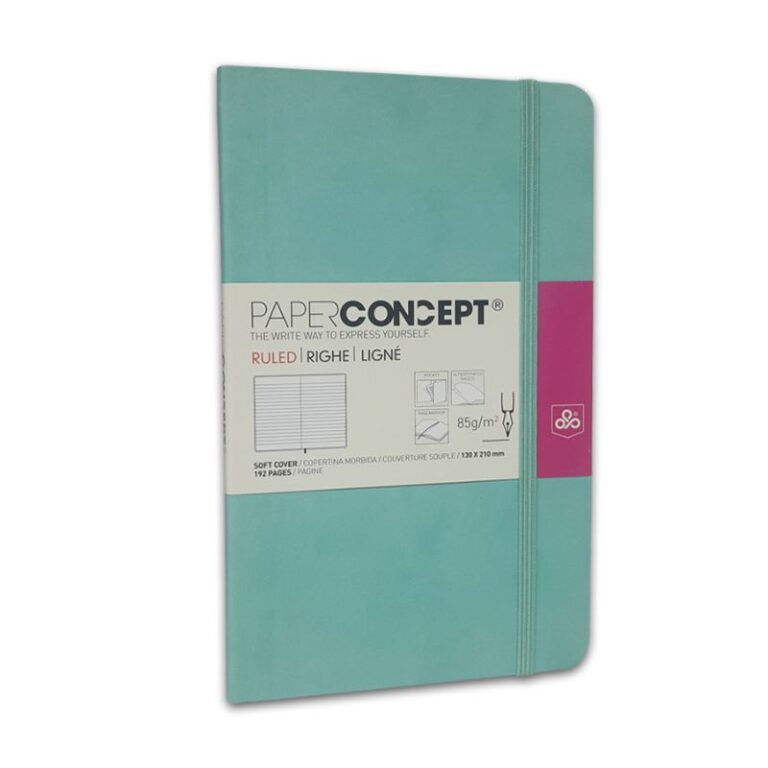 Paperconcept Executive Notebook PU Pastel Soft Cover Line 13×21 cm Green