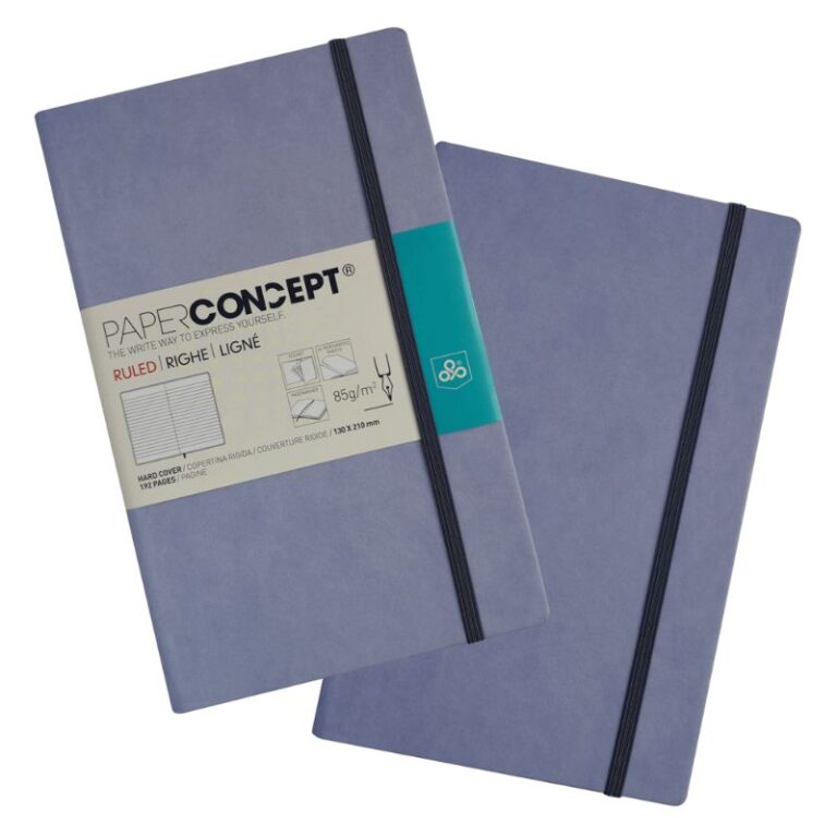 Paperconcept Executive Notebook PU Hard Cover Lined 13×21 cm Lilac