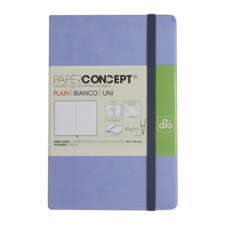 Paperconcept Executive Notebook PU Hard Cover Plain 9×14 cm Lilac