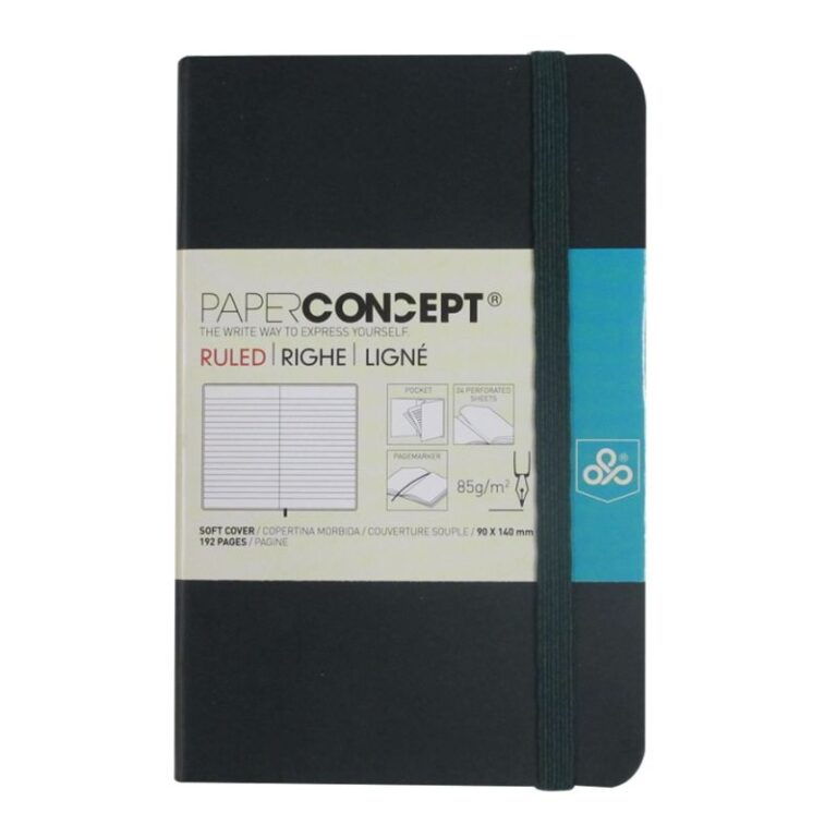 Paperconcept Executive Notebook PU Soft Cover Lined 9×14 cm Dark Green