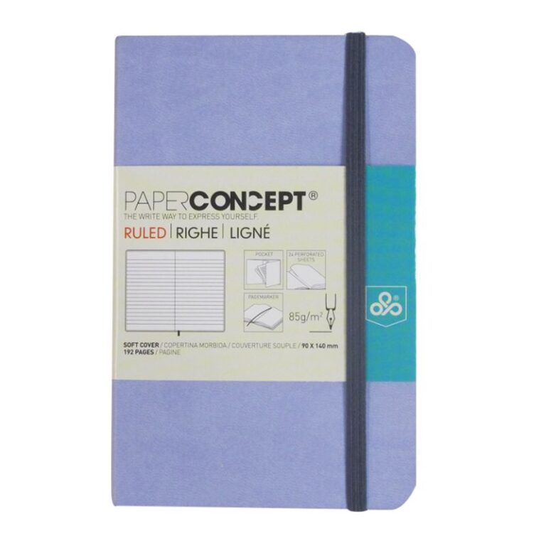 Paperconcept Executive Notebook PU Soft Cover Lined 9×14 cm Lilac