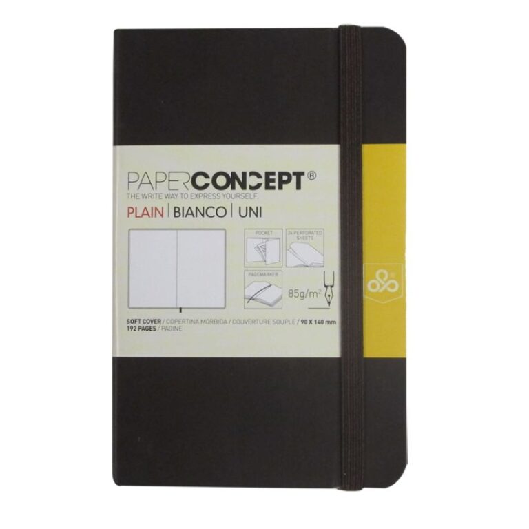 Paperconcept Executive Notebook PU Soft Cover Plain 9×14 cm Dark Brown