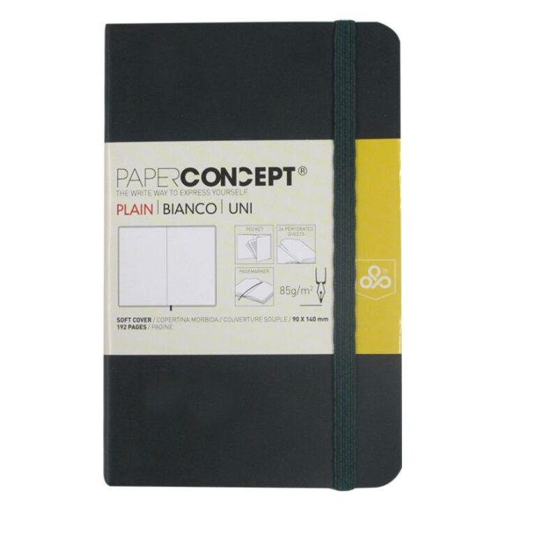 Paperconcept Executive Notebook PU Soft Cover Plain 9×14 cm Dark Green