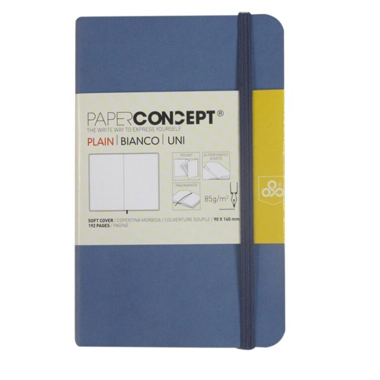 Paperconcept Executive Notebook PU Soft Cover Plain 9×14 cm Jeans