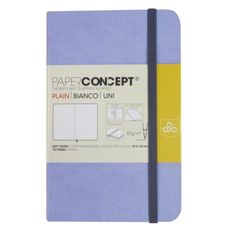 Paperconcept Executive Notebook PU Soft Cover Plain 9×14 cm Lilac