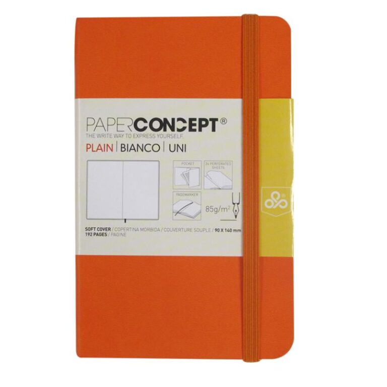 Paperconcept Executive Notebook PU Soft Cover Plain 9×14 cm Orange