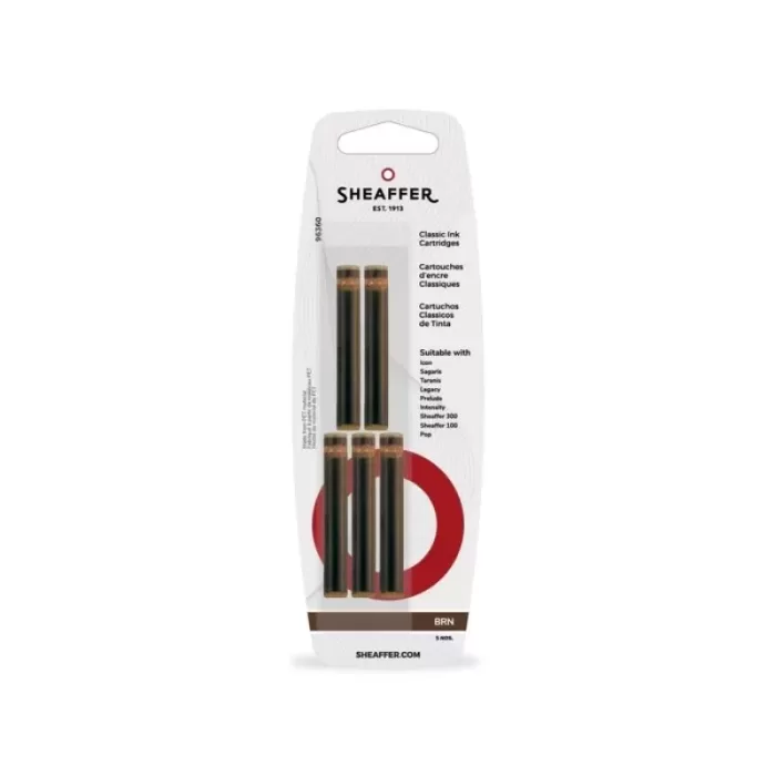 Sheaffer Classic Ink Cartridge (Pack of 5) Brown