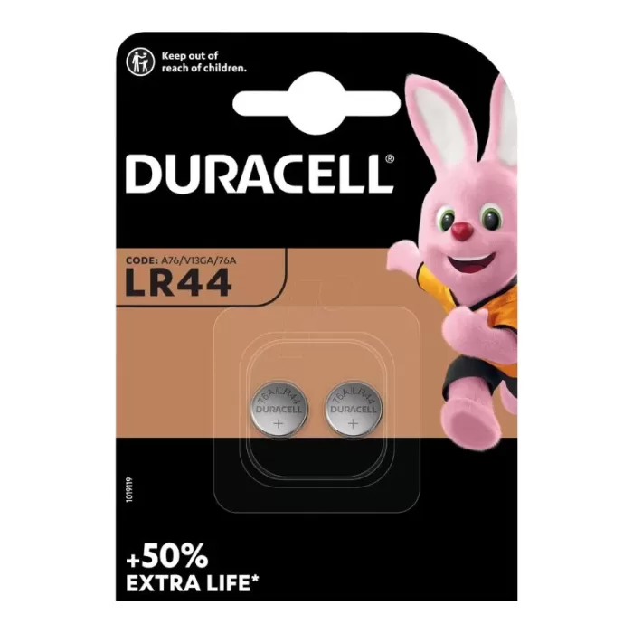 DURACELL LR44 A76" 1.5V/B ALKALINE SET OF 2