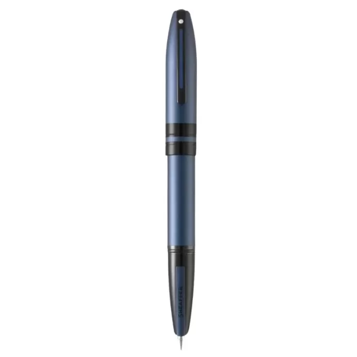 Sheaffer ICON 9110 Metalic Blue Fountain Pen With Gloss Black Trim Medium Nib