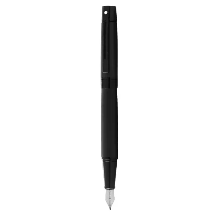 Sheaffer 300 E9343 Matte Black Fountain Pen With Black Trims - Medium Nib