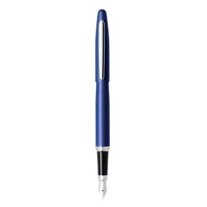 Sheaffer VFM E9401 Neon Blue Fountain Pen With Chrome Trims Fine Nib