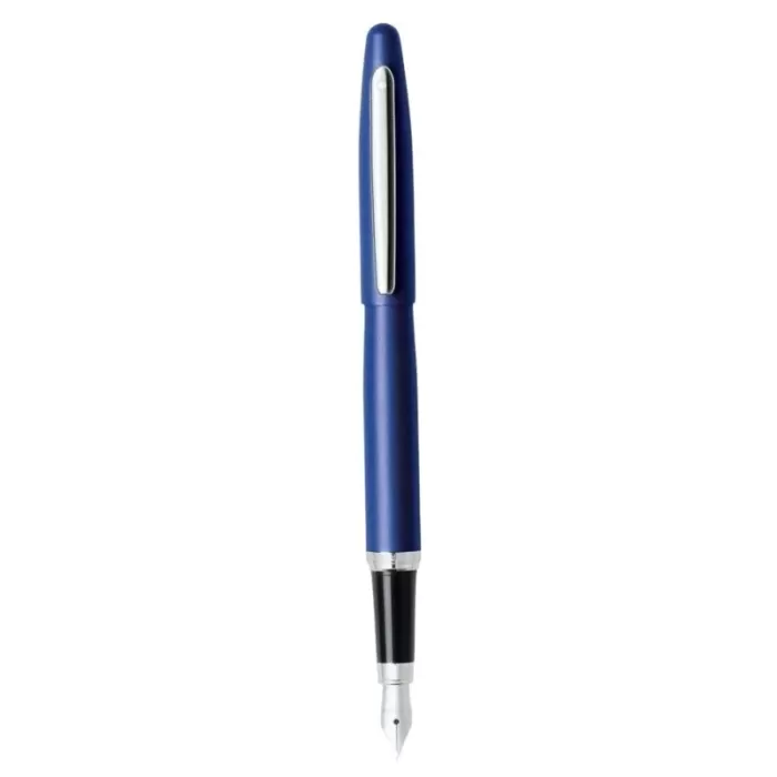 Sheaffer VFM E9401 Neon Blue Fountain Pen With Chrome Trims Medium Nib