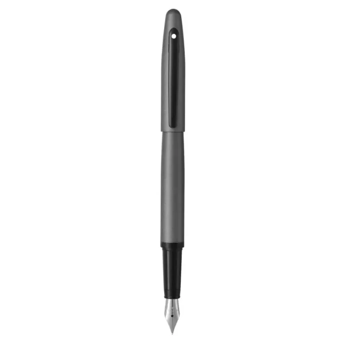 Sheaffer VFM 9424 Matte Gray Fountain Pen With Matte Black Trim - Medium Nib