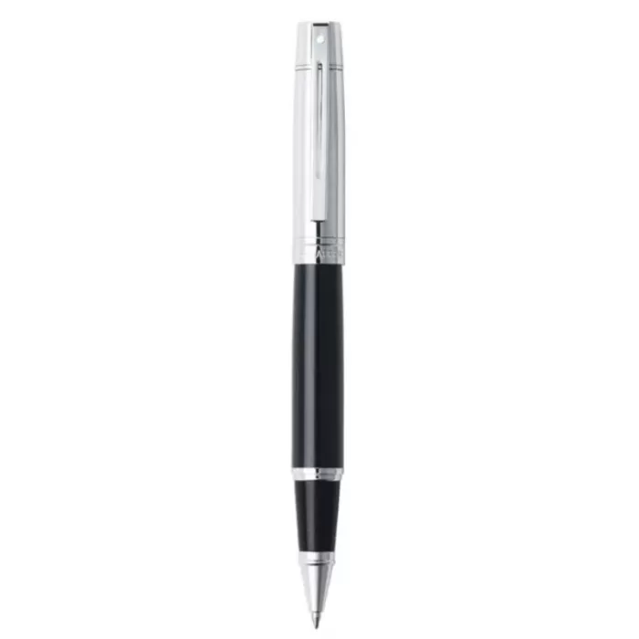 Sheaffer 300 E9314 Glossy Black Barrel and Bright Chrome Cap Rollerball Pen