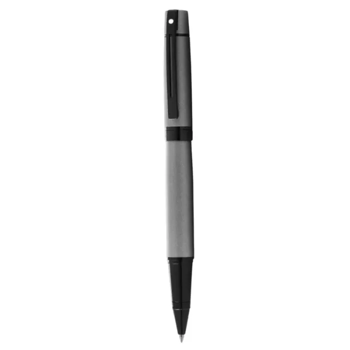 Sheaffer 300 E9345 Matte Gray Rollerball Pen With Black Trims