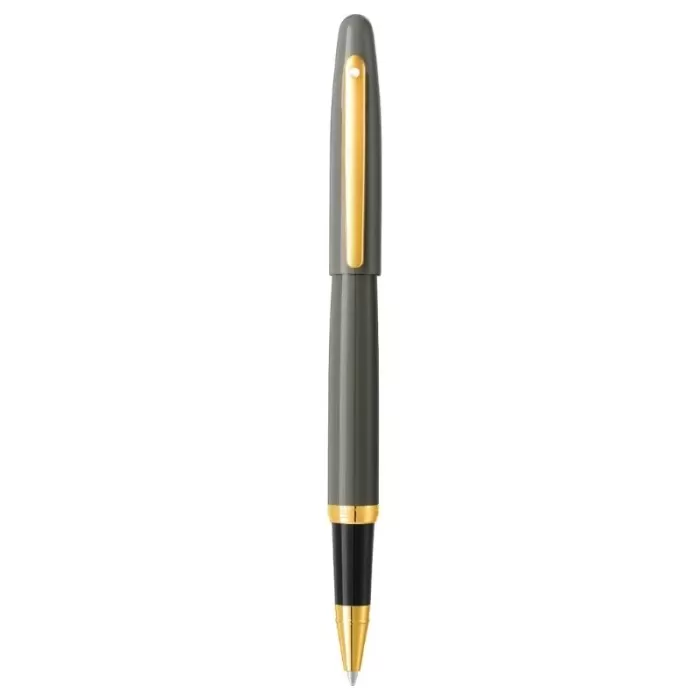 Sheaffer VFM 9427 Glossy Light Gray Rollerball Pen With PVD Gold-Tone Trim