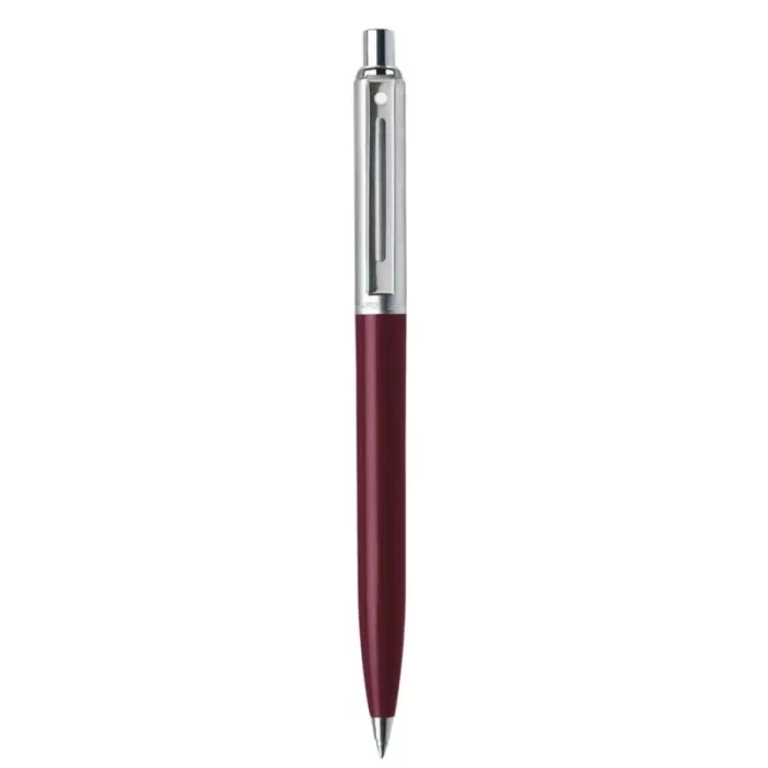 Sheaffer Sentinel 321 Burgandy and Chrome Ballpoint Pen With Chrome Trims