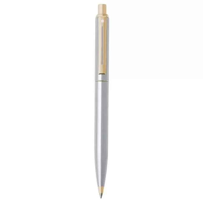 Sheaffer Sentinel 325 Brushed Chrome Ballpoint pen with Gold Tone Trim