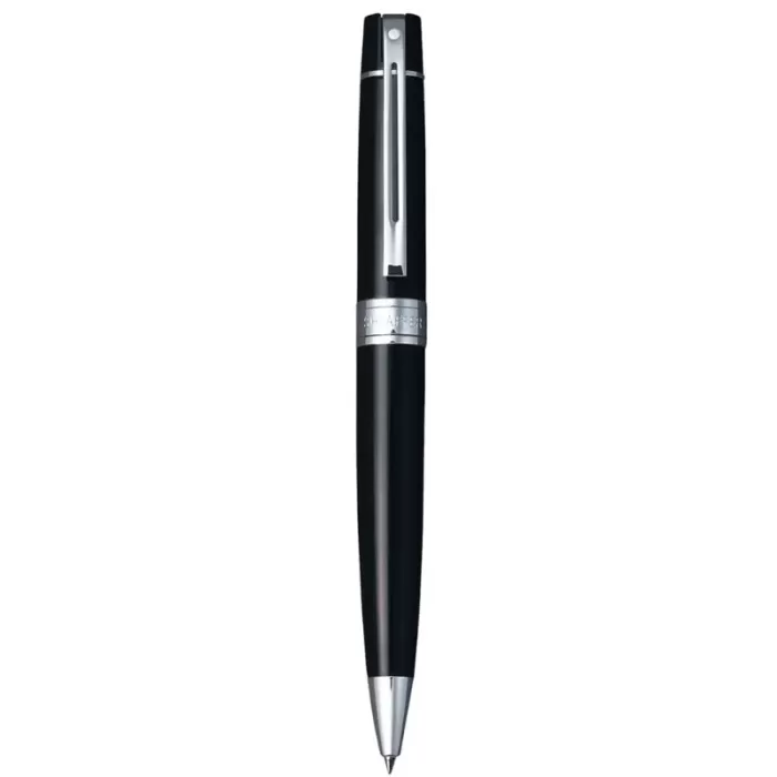 Sheaffer 300 E9312 Glossy Black Ballpoint Pen With Chrome Trim